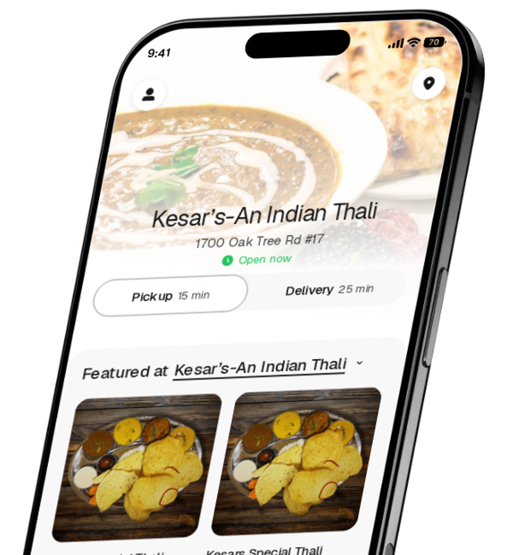 Kesar’s-An Indian Thali app preview