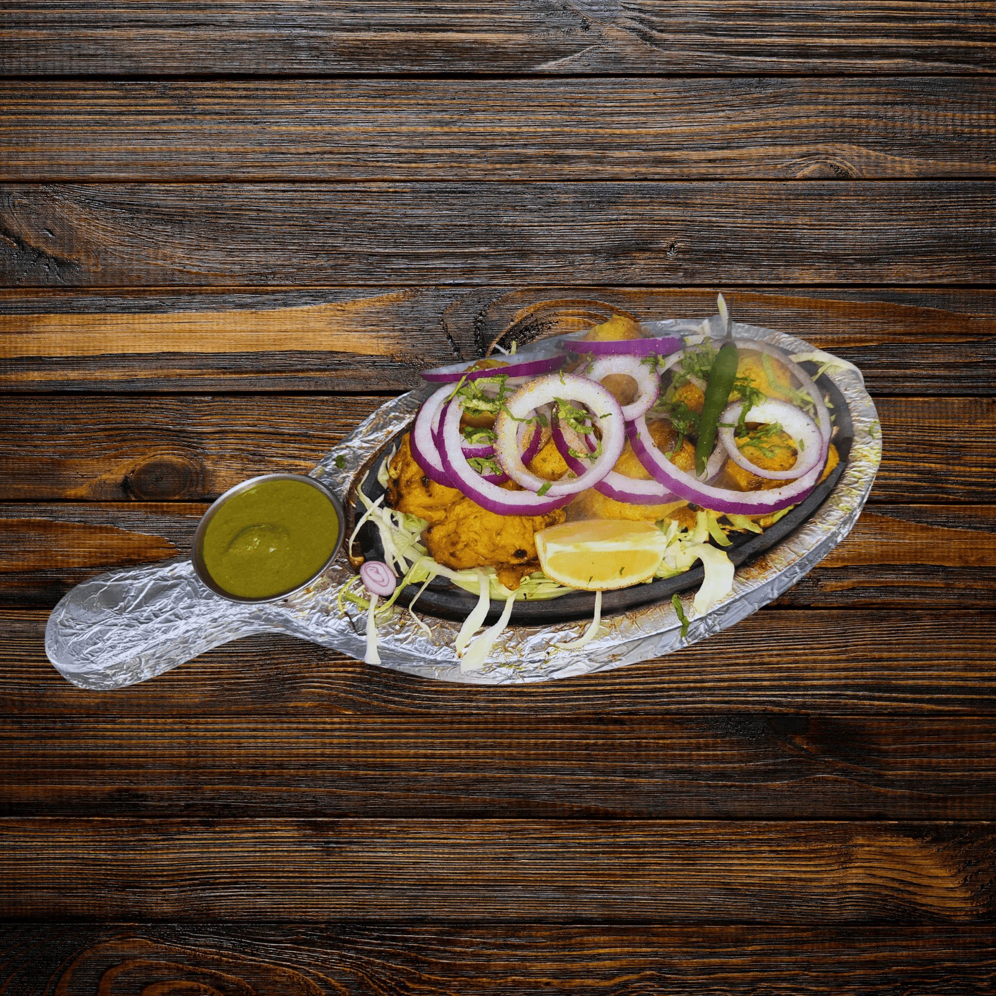 Stuffed Soya Tikka Sizzler.