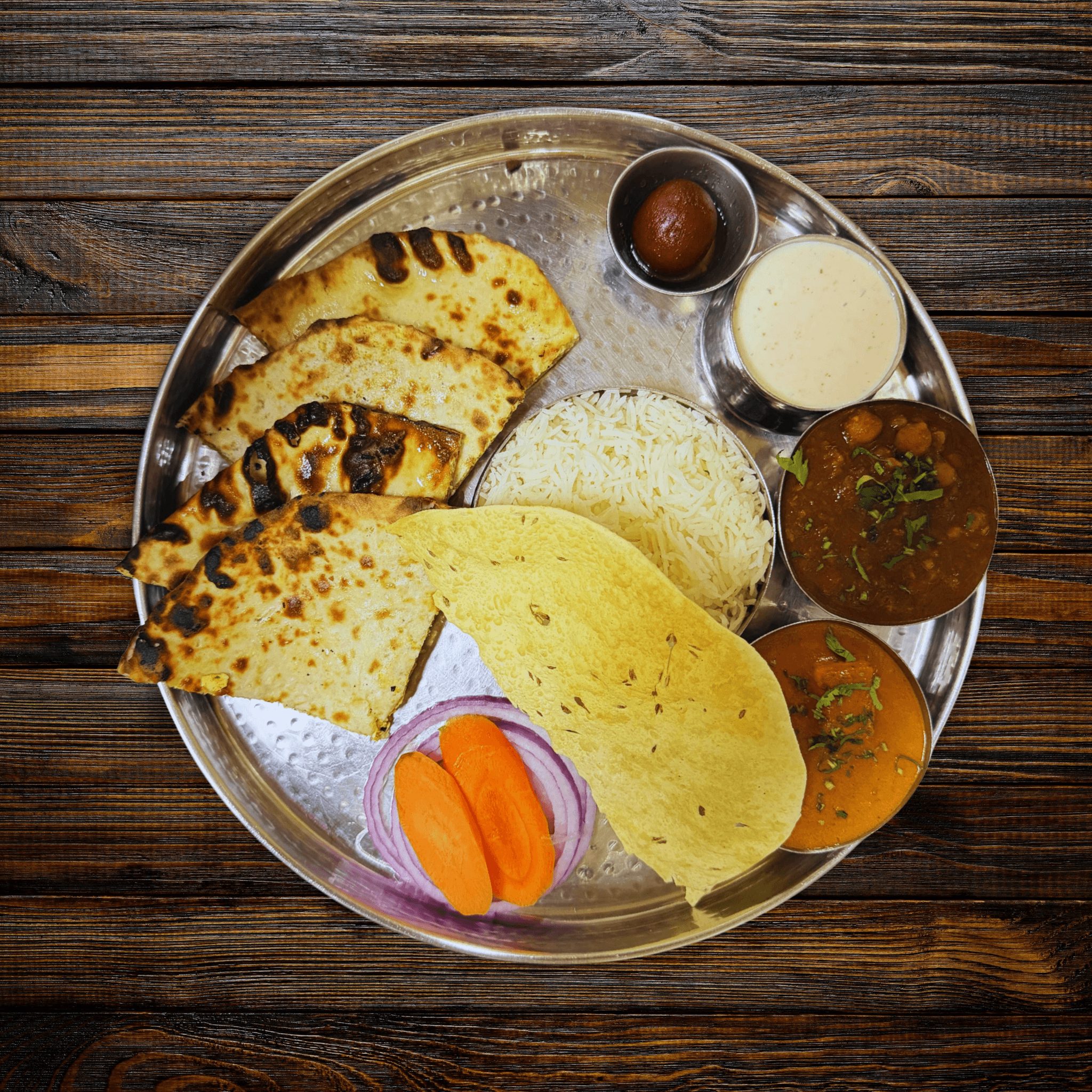 Amritsari Kulcha Thali.