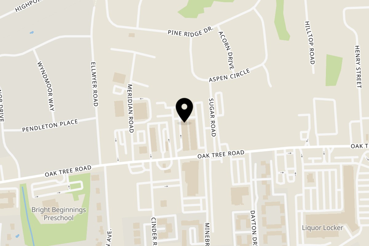 Map showing the location of Kesar’s-An Indian Thali Edison on 1700 Oak Tree Rd #17 in Edison
